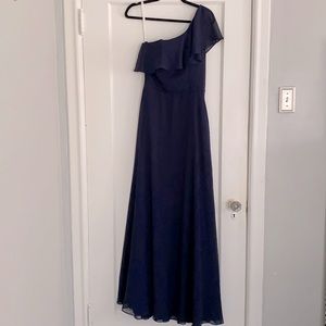 Dear Cleo Navy One Shoulder Dress